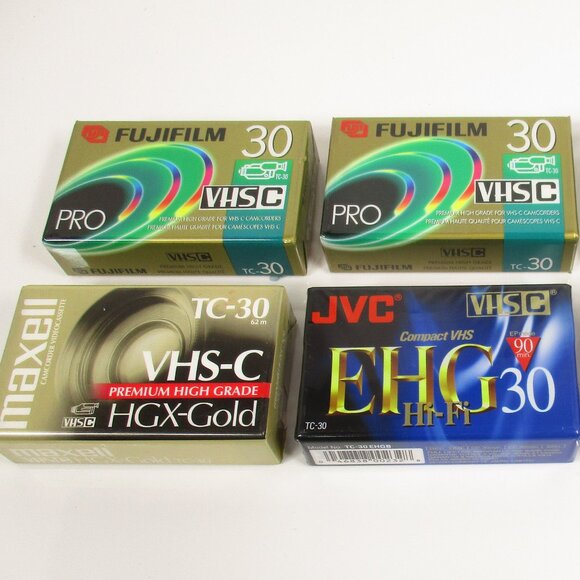 6 VHS-C TC-30 Camcorder Blank Video Cassette Tapes NEW SEALED - Picture 1 of 8